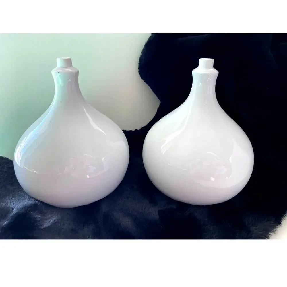 Vintage Gerold Porzellan lamp base, white porcelain, Made W Germany Set/2